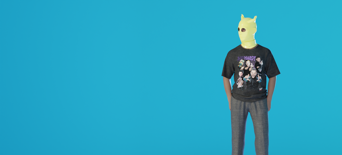 Jeff Hardy Bootleg Snow Washed Oversized T-Shirt